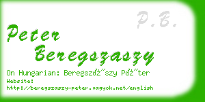 peter beregszaszy business card